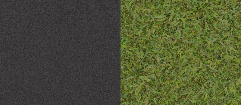 Цвет чёрный, RAL 9005, покрытие мат, в сочетании с материалом «Зелень»