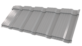 Металлочерепица Каскад 1185/1150x0,5 мм, 9006 бело-алюминиевый глянцевый