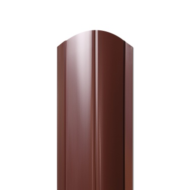 Штакетник Европланка 126x0,5 мм, 8017 шоколадно-коричневый глянцевый
