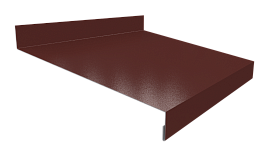 Отлив простой 20х150х20 мм, 3011 коричнево-красный глянцевый