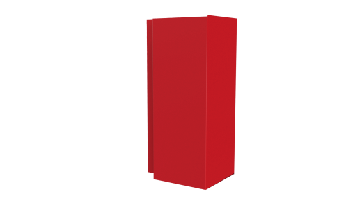 Планка угла наружного сложная Блок-хаус 110x110x2000 мм, 3020 транспортный красный глянцевый