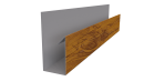 Планка П-образная 30x20x2000 мм, Золотистый дуб 3D