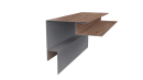 Планка угла наружного сложная Блок-хаус 110x110x2000 мм, Орех 3D