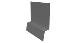 Планка стартовая фальц 135x30x55 мм, 9006 бело-алюминиевый глянцевый