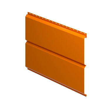 Металлосайдинг Евробрус 359/340x0,5 мм, 2011 насыщенный оранжевый