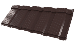 Металлочерепица Каскад 1185/1150x0,5 мм, 8017 шоколадно-коричневый глянцевый