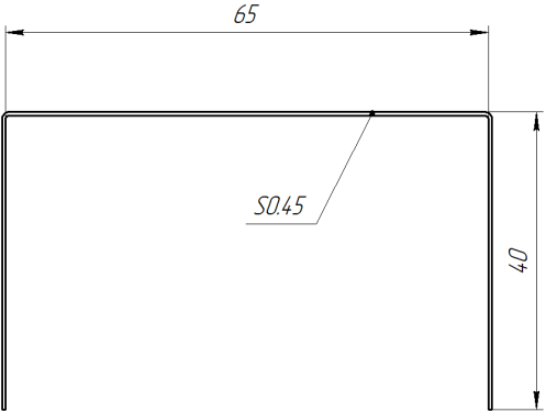 Крышка 40x65x40 мм, 3005 винно-красный матовый
