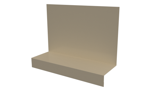 Примыкание боковое фальц 25x65x130 мм, 1015 св. слоновая кость глянцевый