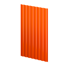 Профнастил С20 1150/1100x0,4 мм эконом, 2004 оранжевый глянцевый