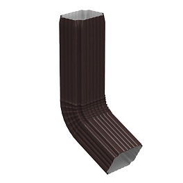 Колено трубы боковое 40 см, 8017 шоколадно-коричневый