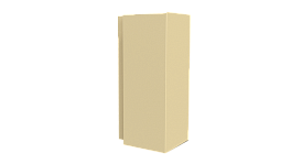 Планка угла наружного сложная Блок-хаус 110x110x2000 мм, 1014 слоновая кость глянцевый