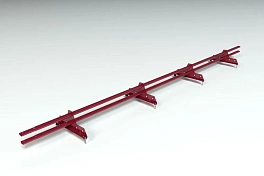 Снегозадержатель PROMO ZN 40x20 (овал) 3,0м Ral 3005 винно-красный