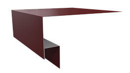 Планка околооконная Блок хаус 200х75х30 мм, 3011 коричнево-красный глянцевый