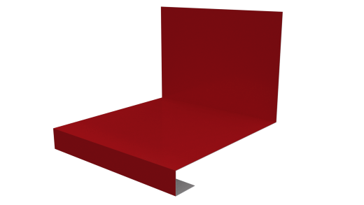 Планка примыкания нижняя к трубе фальц 140x200 мм, 3020 транспортный красный глянцевый
