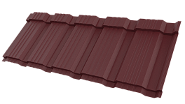 Металлочерепица Каскад 1185/1150x0,5 мм, 3005 винно-красный матовый