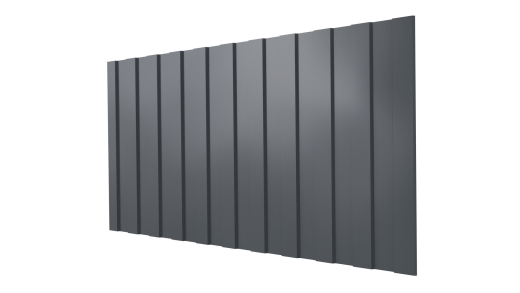 Профнастил С8 1200/1150x0,4 мм, 7011 железно-серый глянцевый