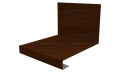 Планка примыкания нижняя к трубе фальц 140x200 мм, Золотистый дуб 3D