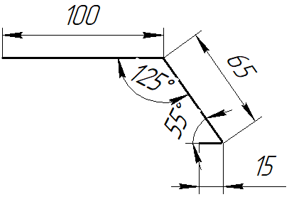 Планка карнизная 100x65x2000 мм, 7011 железно-серый глянцевый
