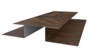 Планка стыковочная сложная Блок-хаус 110x2000 мм, Дуб Локарно 3D