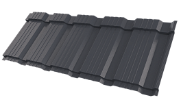 Металлочерепица Каскад 1185/1150x0,5 мм, 7024 графитовый серый глянцевый