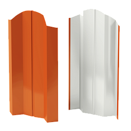 Штакетник М-образный Престиж 118x0,5 мм, 2011 насыщенный оранжевый