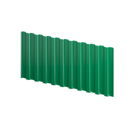 Профнастил С21 1051/1000x0,4 мм эконом, 6029 мятно-зеленый глянцевый
