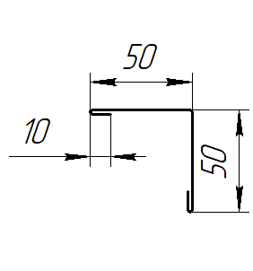 Угол наружный 50x50x2000 мм, 7004 сигнальный серый глянцевый