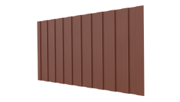 Профнастил С8 1200/1150x0,5 мм, 8004 медно-коричневый матовый