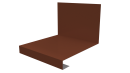 Планка примыкания нижняя к трубе фальц 140x200 мм, 8004 медно-коричневый глянцевый
