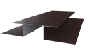 Планка стыковочная сложная Блок-хаус 110x2000 мм, 8017 шоколадно-коричневый PUR Pruf