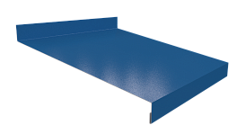 Отлив простой 20х200х20 мм, 5021 водная синь глянцевый