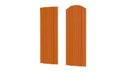 Штакетник Евротрапеция 110x0,4 мм, 2011 насыщенный оранжевый