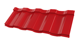 Металлочерепица Геркулес 25 1200/1150x0,5 мм, 3020 транспортный красный глянцевый