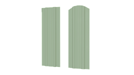 Штакетник Евротрапеция 110x0,45 мм, 6019 бело-зеленый глянцевый