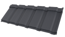 Металлочерепица Каскад 1185/1150x0,5 мм, 7024 графитовый серый стальной бархат