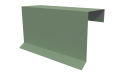 Планка торцевая фальц 65x97 мм, 6019 бело-зеленый глянцевый