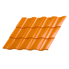 Профиль Орион 25 1200/1150x0,45 мм, 2011 насыщенный оранжевый глянцевый