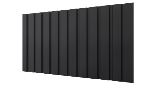 Профнастил С10 1155/1100x0,5 мм, 9005 черный янтарь матовый