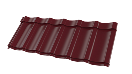 Металлочерепица Супермонтеррей 1180/1100x0,5 мм, 3005 винно-красный глянцевый