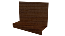 Примыкание боковое фальц 25x65x130 мм, Золотой орех 3D