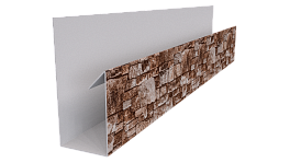 Планка П-образная 30x20x2000 мм, Дикий камень