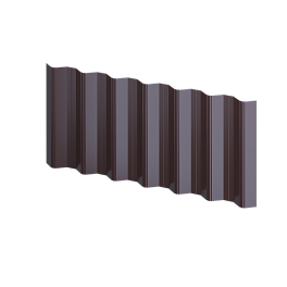 Профнастил НС35 1060/1000x0,45 мм, 8017 шоколадно-коричневый глянцевый