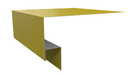 Планка околооконная Блок хаус 200х75х30 мм, 1018 цинково-жёлтый глянцевый
