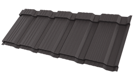Металлочерепица Каскад 1185/1150x0,5 мм, 8019 серо-коричневый матовый
