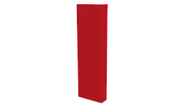 Декоративная накладка 20x60x20 мм, 3020 транспортный красный глянцевый