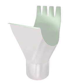 Воронка 125/90 мм, 9003 сигнальный белый