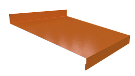 Отлив простой 20х200х20 мм, 3005 винно-красный глянцевый