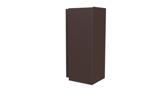 Планка угла наружного сложная Блок-хаус 110x110x2000 мм, 8017 шоколадно-коричневый матовый