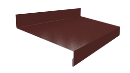 Отлив простой 20х100х20 мм, 3011 коричнево-красный глянцевый