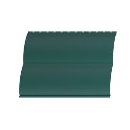 Металлосайдинг Блок хаус 383/355x0,45 мм, 6005 зеленый мох матовый